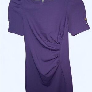 Purple Ruched Women's Dress